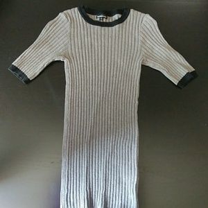 Grey and black stretch sweater